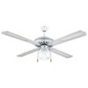 ΑΝΕΜΙΣΤΗΡΑΣ ΟΡΟΦΗΣ ΜΕ 1ΦΩΣ E27 ΛΕΥΚΟΣ Φ130 70W EUROLAMP 147-29000