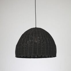 ΦΩΤΙΣΤΙΚΟ ΚΡΕΜΑΣΤΟ ΜΟΝΟΦΩΤΟ Ε27 RATTAN ΜΑΥΡΟ EUROLAMP – 144-33024