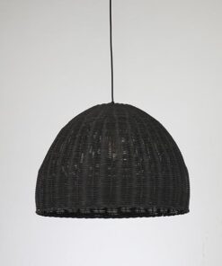 ΦΩΤΙΣΤΙΚΟ ΚΡΕΜΑΣΤΟ ΜΟΝΟΦΩΤΟ Ε27 RATTAN ΜΑΥΡΟ EUROLAMP – 144-33024