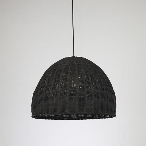 ΦΩΤΙΣΤΙΚΟ ΚΡΕΜΑΣΤΟ ΜΟΝΟΦΩΤΟ Ε27 RATTAN ΜΑΥΡΟ EUROLAMP – 144-33024
