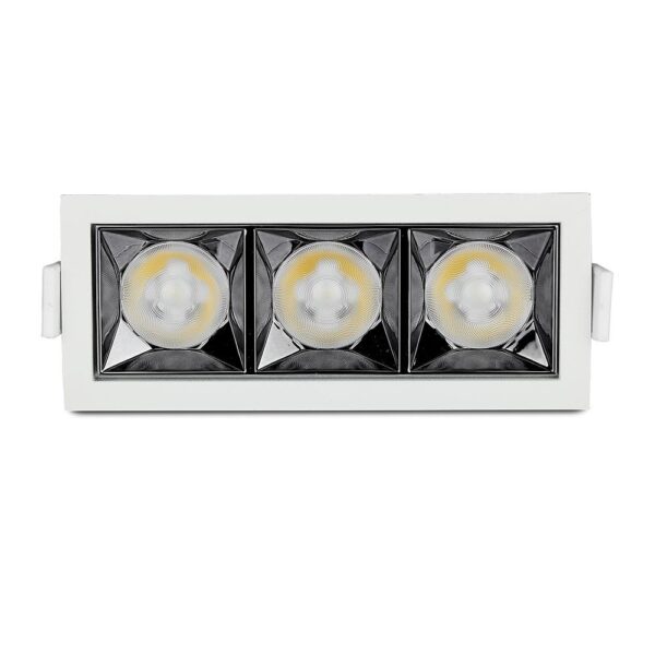 LED Φωτιστικό Χωνευτό 12W CRI>90 V-TAC PRO Samsung Chip 38° 960lm Φυσικό 4000K – 989