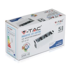 LED Φωτιστικό Χωνευτό 12W CRI>90 V-TAC PRO Samsung Chip 38° 960lm Ψυχρό 5700K – 988