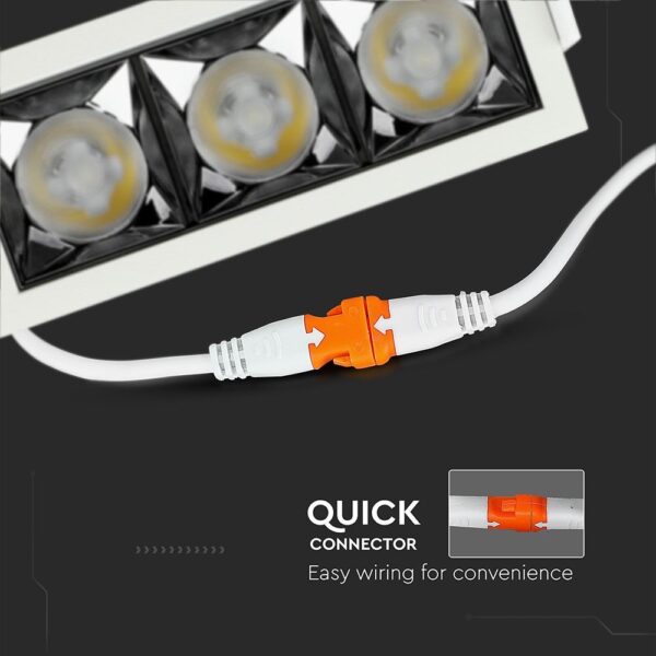 LED Φωτιστικό Χωνευτό 12W CRI>90 V-TAC PRO Samsung Chip 38° 960lm Ψυχρό 5700K – 988