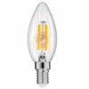 GloboStar® 99001 Λάμπα E14 C35 Κεράκι LED FILAMENT 4W 440 lm 320° AC 85-265V Edison Retro με Διάφανο Γυαλί Θερμό Λευκό 2700 K Dimmable