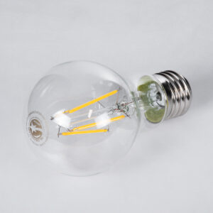 GloboStar® 99006 Λάμπα LED Long Filament E27 A60 Γλόμπος 6W 600lm 360° AC 220-240V IP20 Φ6 x Υ10.5cm Θερμό Λευκό 2700K με Διάφανο Γυαλί – Dimmable – 3 Χρόνια Εγγύηση