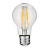 GloboStar® 99007 Λάμπα LED Long Filament E27 A60 Γλόμπος 8W 800lm 360° AC 220-240V IP20 Φ6 x Υ10.5cm Θερμό Λευκό 2700K με Διάφανο Γυαλί – Dimmable – 3 Χρόνια Εγγύηση
