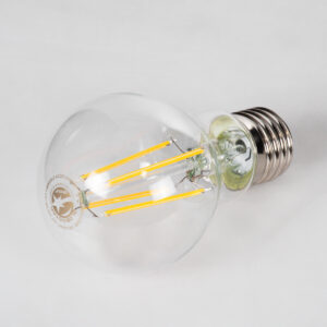 GloboStar® 99007 Λάμπα LED Long Filament E27 A60 Γλόμπος 8W 800lm 360° AC 220-240V IP20 Φ6 x Υ10.5cm Θερμό Λευκό 2700K με Διάφανο Γυαλί – Dimmable – 3 Χρόνια Εγγύηση