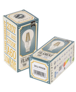 GloboStar® 99008 Λάμπα LED Long Filament E27 A60 Γλόμπος 10W 1000lm 360° AC 220-240V IP20 Φ6 x Υ10.5cm Θερμό Λευκό 2700K με Διάφανο Γυαλί – Dimmable – 3 Years Warranty