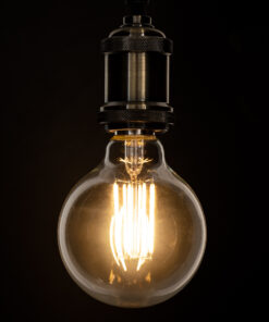 GloboStar® 99011 Λάμπα LED Long Filament E27 G95 Γλόμπος 12W 1200lm 360° AC 220-240V IP20 Φ9.5 x Υ13.5cm Θερμό Λευκό 2700K με Διάφανο Γυαλί – Dimmable – 3 Years Warranty