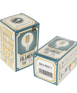 GloboStar® 99011 Λάμπα LED Long Filament E27 G95 Γλόμπος 12W 1200lm 360° AC 220-240V IP20 Φ9.5 x Υ13.5cm Θερμό Λευκό 2700K με Διάφανο Γυαλί – Dimmable – 3 Years Warranty