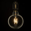 GloboStar® 99012 Λάμπα LED Long Filament E27 G125 Γλόμπος 4W 400lm 360° AC 220-240V IP20 Φ12.5 x Υ18cm Θερμό Λευκό 2700K με Διάφανο Γυαλί – Dimmable – 3 Years Warranty