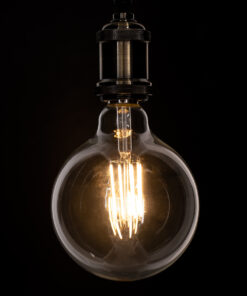 GloboStar® 99014 Λάμπα LED Long Filament E27 G125 Γλόμπος 12W 1200lm 360° AC 220-240V IP20 Φ12.5 x Υ18cm Θερμό Λευκό 2700K με Διάφανο Γυαλί – Dimmable – 3 Years Warranty