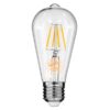 GloboStar® 99015 Λάμπα E27 ST64 Αχλάδι LED FILAMENT 4W 440 lm 320° AC 85-265V Edison Retro με Διάφανο Γυαλί Θερμό Λευκό 2700 K Dimmable