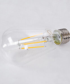 GloboStar® 99016 Λάμπα LED Long Filament E27 ST64 Αχλάδι 8W 800lm 360° AC 220-240V IP20 Φ6.4 x Υ14cm Θερμό Λευκό 2700K με Διάφανο Γυαλί – Dimmable – 3 Years Warranty