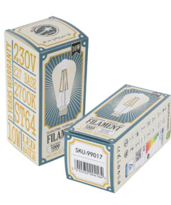 GloboStar® 99017 Λάμπα LED Long Filament E27 ST64 Αχλάδι 10W 1000lm 360° AC 220-240V IP20 Φ6.4 x Υ14cm Θερμό Λευκό 2700K με Διάφανο Γυαλί – Dimmable – 3 Years Warranty