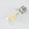 GloboStar® 99018 Λάμπα LED Long Filament E27 T45 Σωλήνας 4W 400lm 360° AC 220-240V IP20 Φ4.5 x Υ11cm Θερμό Λευκό 2700K με Διάφανο Γυαλί – Dimmable – 3 Years Warranty