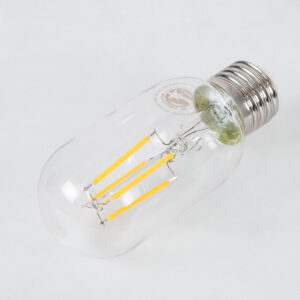 GloboStar® 99018 Λάμπα LED Long Filament E27 T45 Σωλήνας 4W 400lm 360° AC 220-240V IP20 Φ4.5 x Υ11cm Θερμό Λευκό 2700K με Διάφανο Γυαλί – Dimmable – 3 Years Warranty