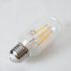 GloboStar® 99018 Λάμπα LED Long Filament E27 T45 Σωλήνας 4W 400lm 360° AC 220-240V IP20 Φ4.5 x Υ11cm Θερμό Λευκό 2700K με Διάφανο Γυαλί – Dimmable – 3 Years Warranty