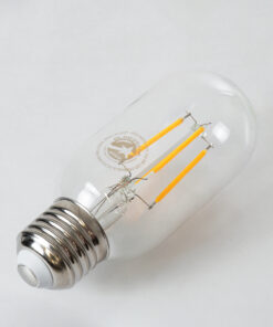 GloboStar® 99018 Λάμπα LED Long Filament E27 T45 Σωλήνας 4W 400lm 360° AC 220-240V IP20 Φ4.5 x Υ11cm Θερμό Λευκό 2700K με Διάφανο Γυαλί – Dimmable – 3 Years Warranty