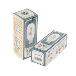 GloboStar® 99018 Λάμπα LED Long Filament E27 T45 Σωλήνας 4W 400lm 360° AC 220-240V IP20 Φ4.5 x Υ11cm Θερμό Λευκό 2700K με Διάφανο Γυαλί – Dimmable – 3 Years Warranty