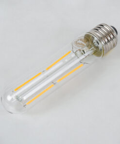 GloboStar® 99019 Λάμπα LED Long Filament E27 T30 Σωλήνας 4W 400lm 360° AC 220-240V IP20 Φ3 x Υ13.5cm Θερμό Λευκό 2700K με Διάφανο Γυαλί – Dimmable – 3 Years Warranty