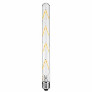 GloboStar® 99020 Λάμπα E27 T30 Σωλήνας LED FILAMENT 8W 880 lm 320° AC 85-265V Edison Retro με Διάφανο Γυαλί Θερμό Λευκό 2700 K Dimmable
