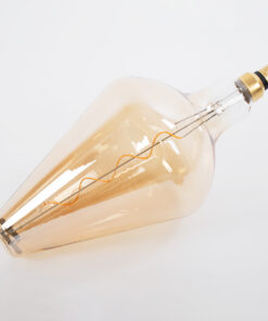 GloboStar® 99022 Λάμπα LED Soft S Spiral Filament E27 BA200 ROCKET Γλόμπος 6W 420lm 360° AC 220-240V IP20 Φ20 x Υ41.5cm Ultra Θερμό Λευκό 2200K με Μελί Γυαλί – Dimmable – 3 Years Warranty