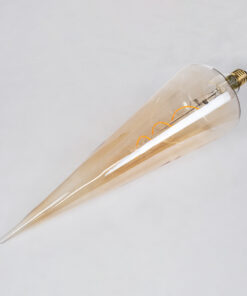 GloboStar® 99023 Λάμπα LED Soft S Spiral Filament E27 CT100 SPEAR Γλόμπος 6W 420lm 360° AC 220-240V IP20 Φ10 x Υ28cm Ultra Θερμό Λευκό 2200K με Μελί Γυαλί – Dimmable – 3 Χρόνια Εγγύηση