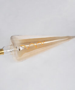 GloboStar® 99023 Λάμπα LED Soft S Spiral Filament E27 CT100 SPEAR Γλόμπος 6W 420lm 360° AC 220-240V IP20 Φ10 x Υ28cm Ultra Θερμό Λευκό 2200K με Μελί Γυαλί – Dimmable – 3 Χρόνια Εγγύηση