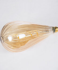 GloboStar® 99024 Λάμπα LED Soft S Spiral Filament E27 OT120 ZEPPELIN Γλόμπος 6W 420lm 360° AC 220-240V IP20 Φ12 x Υ46cm Ultra Θερμό Λευκό 2200K με Μελί Γυαλί – Dimmable – 3 Years Warranty