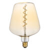 GloboStar® 99025 Λάμπα LED Soft S Spiral Filament E27 NT170 BRANDY Γλόμπος 6W 420lm 360° AC 220-240V IP20 Φ17 x Υ23cm Ultra Θερμό Λευκό 2200K με Μελί Γυαλί – Dimmable – 3 Years Warranty