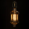 GloboStar® 99026 Λάμπα LED Long Filament E27 FT95 LANTERN Γλόμπος 8W 650lm 360° AC 220-240V IP20 Φ9.5 x Υ21.5cm Ultra Θερμό Λευκό 2200K με Μελί Γυαλί – Dimmable – 3 Years Warranty