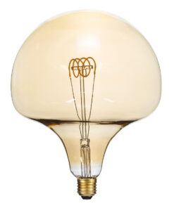 GloboStar® 99028 Λάμπα LED Soft T Spiral Filament E27 BR200 MAROON Γλόμπος 6W 420lm 360° AC 220-240V IP20 Φ20 x Υ25.5cm Ultra Θερμό Λευκό 2200K με Μελί Γυαλί – Dimmable – 3 Years Warranty