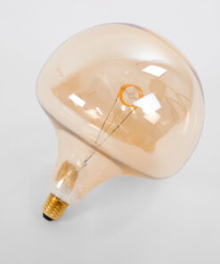 GloboStar® 99028 Λάμπα LED Soft T Spiral Filament E27 BR200 MAROON Γλόμπος 6W 420lm 360° AC 220-240V IP20 Φ20 x Υ25.5cm Ultra Θερμό Λευκό 2200K με Μελί Γυαλί – Dimmable – 3 Years Warranty