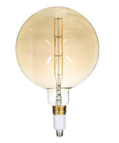 GloboStar® 99029 Λάμπα LED Long Filament E27 G300 BULETTE Γλόμπος 10W 800lm 360° AC 220-240V IP20 Φ30 x Υ49cm Ultra Θερμό Λευκό 2200K με Μελί Γυαλί – Dimmable – 3 Years Warranty – The Bigger Bulb in Greece