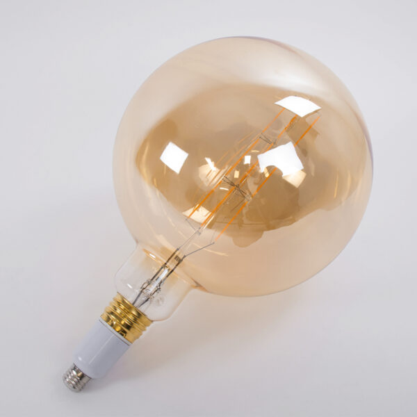 GloboStar® 99029 Λάμπα LED Long Filament E27 G300 BULETTE Γλόμπος 10W 800lm 360° AC 220-240V IP20 Φ30 x Υ49cm Ultra Θερμό Λευκό 2200K με Μελί Γυαλί – Dimmable – 3 Years Warranty – The Bigger Bulb in Greece