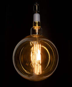 GloboStar® 99029 Λάμπα LED Long Filament E27 G300 BULETTE Γλόμπος 10W 800lm 360° AC 220-240V IP20 Φ30 x Υ49cm Ultra Θερμό Λευκό 2200K με Μελί Γυαλί – Dimmable – 3 Years Warranty – The Bigger Bulb in Greece