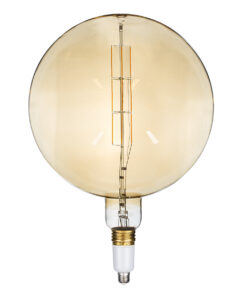 GloboStar® 99030 Λάμπα LED Long Filament E27 G380 ORBITAL Γλόμπος 10W 800lm 360° AC 220-240V IP20 Φ38 x Υ55cm Ultra Θερμό Λευκό 2200K με Μελί Γυαλί – Dimmable – 3 Years Warranty – The Bigger Bulb in Greece