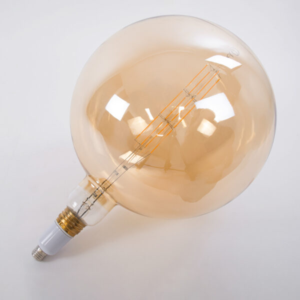 GloboStar® 99030 Λάμπα LED Long Filament E27 G380 ORBITAL Γλόμπος 10W 800lm 360° AC 220-240V IP20 Φ38 x Υ55cm Ultra Θερμό Λευκό 2200K με Μελί Γυαλί – Dimmable – 3 Years Warranty – The Bigger Bulb in Greece