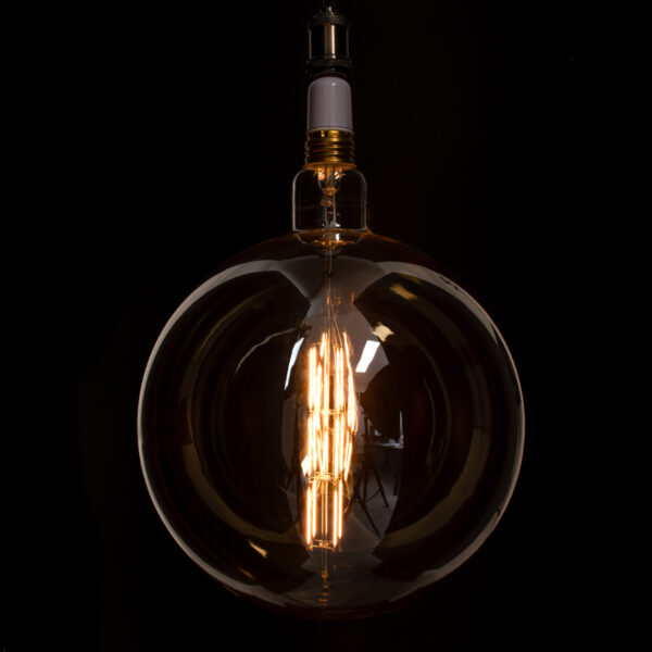 GloboStar® 99030 Λάμπα LED Long Filament E27 G380 ORBITAL Γλόμπος 10W 800lm 360° AC 220-240V IP20 Φ38 x Υ55cm Ultra Θερμό Λευκό 2200K με Μελί Γυαλί – Dimmable – 3 Years Warranty – The Bigger Bulb in Greece