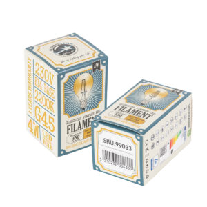 GloboStar® 99033 Λάμπα LED Long Filament E14 G45 Γλομπάκι 4W 350lm 360° AC 220-240V IP20 Φ4.5 x Υ7.5cm Ultra Θερμό Λευκό 2200K με Μελί Γυαλί – Dimmable – 3 Years Warranty