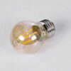 GloboStar® 99035 Λάμπα LED Long Filament E27 G45 Γλομπάκι 5W 450lm 360° AC 220-240V IP20 Φ4.5 x Υ7.5cm Ultra Θερμό Λευκό 2200K με Μελί Γυαλί – Dimmable – 3 Years Warranty