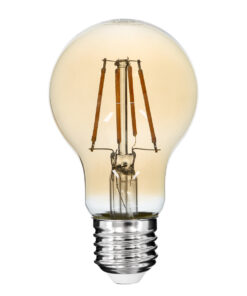 GloboStar® 99036 LED Long Filament Bulb E27 A60 Globe 6W 550lm 360° AC 220-240V IP20 D6 x H10.5cm Ultra Θερμό Λευκό 2200K με Μελί Γυαλί – Dimmable – 3 Years Warranty