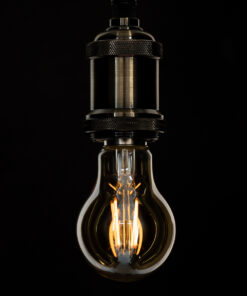 GloboStar® 99036 LED Long Filament Bulb E27 A60 Globe 6W 550lm 360° AC 220-240V IP20 D6 x H10.5cm Ultra Θερμό Λευκό 2200K με Μελί Γυαλί – Dimmable – 3 Years Warranty