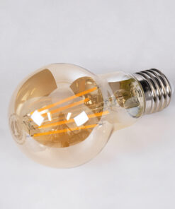 GloboStar® 99037 LED Long Filament Bulb E27 A60 Globe 8W 720lm 360° AC 220-240V IP20 D6 x H10.5cm Ultra Θερμό Λευκό 2200K με Μελί Γυαλί – Dimmable – 3 Years Warranty