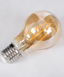 GloboStar® 99037 LED Long Filament Bulb E27 A60 Globe 8W 720lm 360° AC 220-240V IP20 D6 x H10.5cm Ultra Θερμό Λευκό 2200K με Μελί Γυαλί – Dimmable – 3 Years Warranty