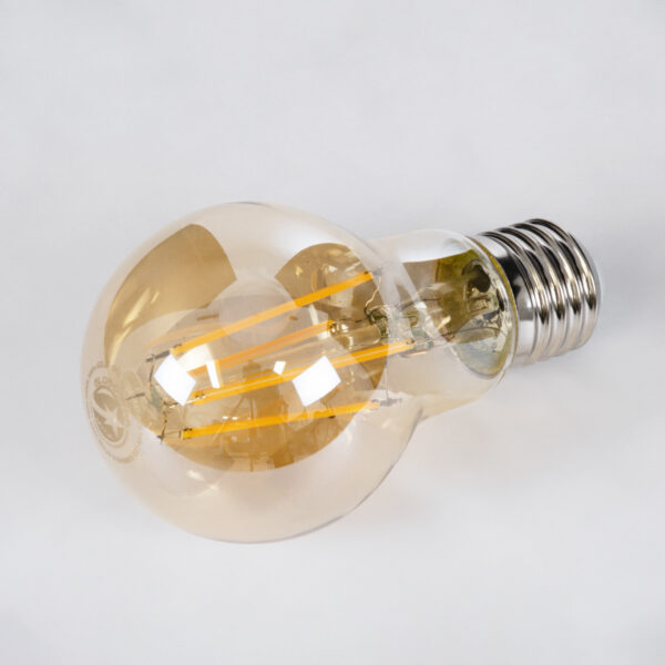 GloboStar® 99038 Λάμπα LED Long Filament E27 A60 Γλόμπος 10W 900lm 360° AC 220-240V IP20 Φ6 x Υ10.5cm Ultra Θερμό Λευκό 2200K με Μελί Γυαλί – Dimmable – 3 Χρόνια Εγγύηση