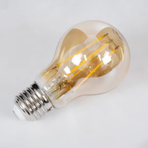 GloboStar® 99038 Λάμπα LED Long Filament E27 A60 Γλόμπος 10W 900lm 360° AC 220-240V IP20 Φ6 x Υ10.5cm Ultra Θερμό Λευκό 2200K με Μελί Γυαλί – Dimmable – 3 Χρόνια Εγγύηση