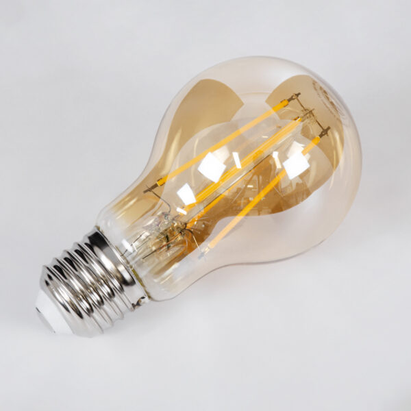 GloboStar® 99038 Λάμπα LED Long Filament E27 A60 Γλόμπος 10W 900lm 360° AC 220-240V IP20 Φ6 x Υ10.5cm Ultra Θερμό Λευκό 2200K με Μελί Γυαλί – Dimmable – 3 Χρόνια Εγγύηση