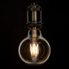 GloboStar® 99039 LED Long Filament Bulb E27 G95 Globe 4W 350lm 360° AC 220-240V IP20 D9.5 x H13.5cm Ultra Θερμό Λευκό 2200K με Μελί Γυαλί – Dimmable – 3 Years Warranty